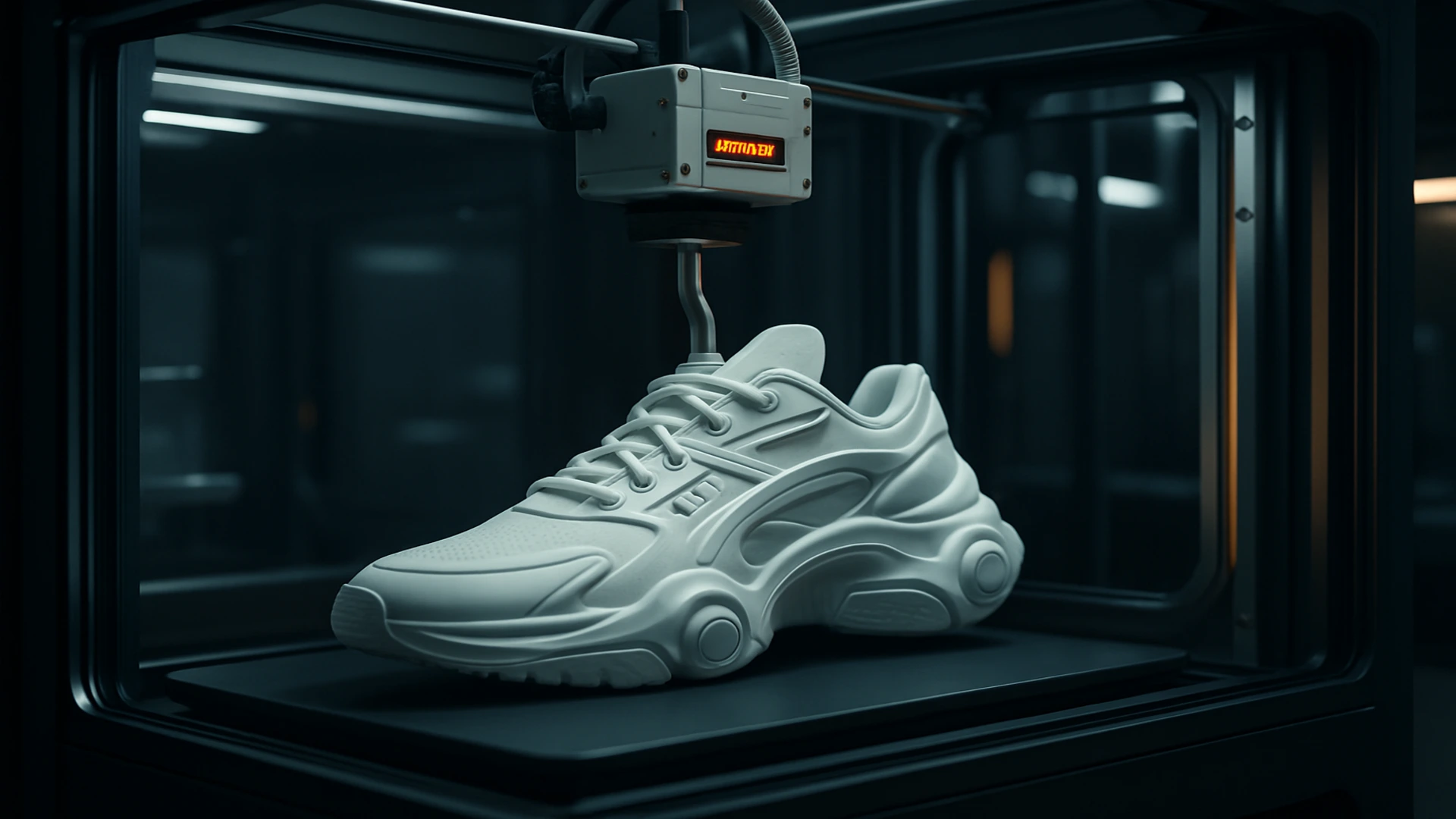 Sketch of custom 3D-printed sneakers by Runnix 3D, highlighting innovative design and sustainable materials.