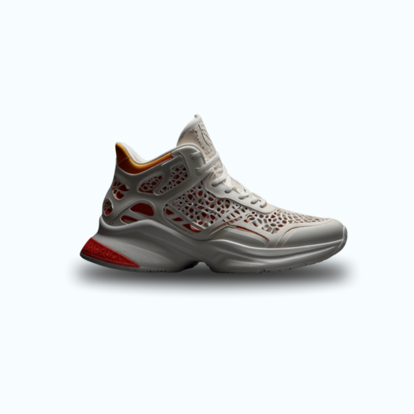 3D-rendered sneaker model by Runnix 3D, focusing on eco-friendly TPU material and advanced design.