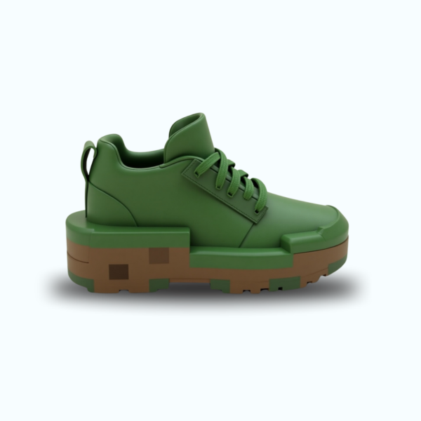Rendered 3D model of a Sneakercraft sneaker, focusing on its unique design and eco-conscious materials.