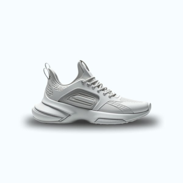 Rendered 3D model of a Sneakercraft sneaker, focusing on its unique design and eco-conscious materials.